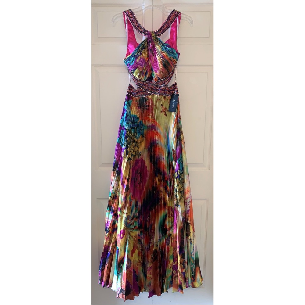JOVANI Rainbow beaded Prom Dress